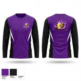 Long Sleeve Performance Shirt, Purple Havoc, Softball, Teamtime, Team time, sublimation, custom sports apparel, team uniforms, spirit wear, spiritwear, sports uniforms, custom shirts, team store, custom team store, fundraiser sports, apparel fundraiser