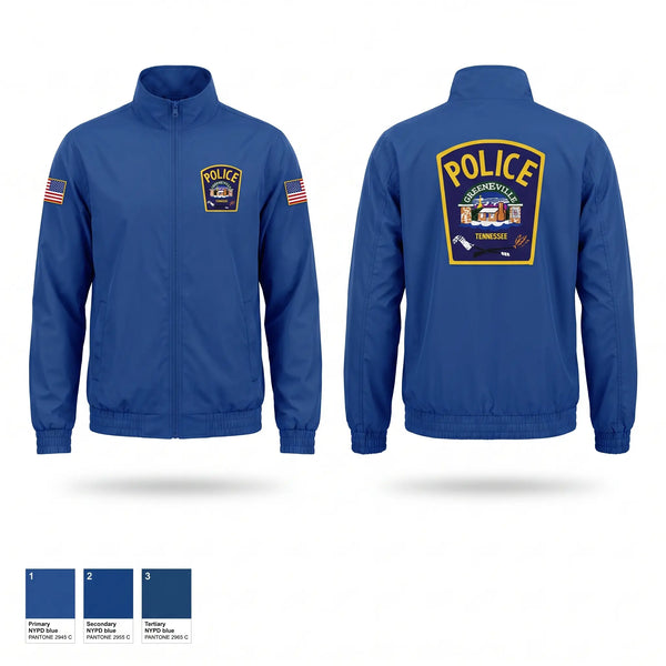Windbreaker, Greeneville Police, Police, Teamtime, Team time, sublimation, custom sports apparel, team uniforms, spirit wear, spiritwear, sports uniforms, custom shirts, team store, custom team store, fundraiser sports, apparel fundraiser