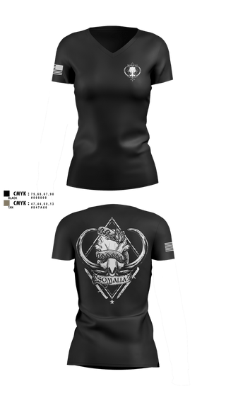 Womens Short Sleeve Vneck Shirt, CJTF-HOA, Army, Teamtime, Team time, sublimation, custom sports apparel, team uniforms, spirit wear, spiritwear, sports uniforms, custom shirts, team store, custom team store, fundraiser sports, apparel fundraiser