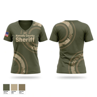 Womens Short Sleeve Vneck Shirt, Kenedy County Sheriff, Police, Teamtime, Team time, sublimation, custom sports apparel, team uniforms, spirit wear, spiritwear, sports uniforms, custom shirts, team store, custom team store, fundraiser sports, apparel fundraiser