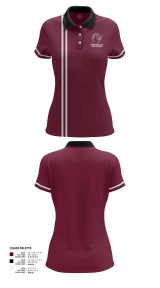 Womens Short Sleeve Performance Polo, Biggersville High School, Bowling, Teamtime, Team time, sublimation, custom sports apparel, team uniforms, spirit wear, spiritwear, sports uniforms, custom shirts, team store, custom team store, fundraiser sports, apparel fundraiser