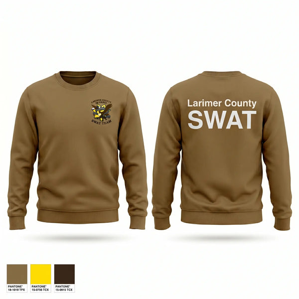 Crew Neck Sweatshirt, Larimer County Swat, Police, Teamtime, Team time, sublimation, custom sports apparel, team uniforms, spirit wear, spiritwear, sports uniforms, custom shirts, team store, custom team store, fundraiser sports, apparel fundraiser