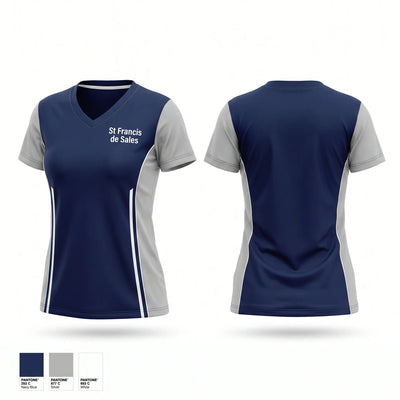 St. Francis de Sales Women's Short Sleeve V-neck Shirt - 1