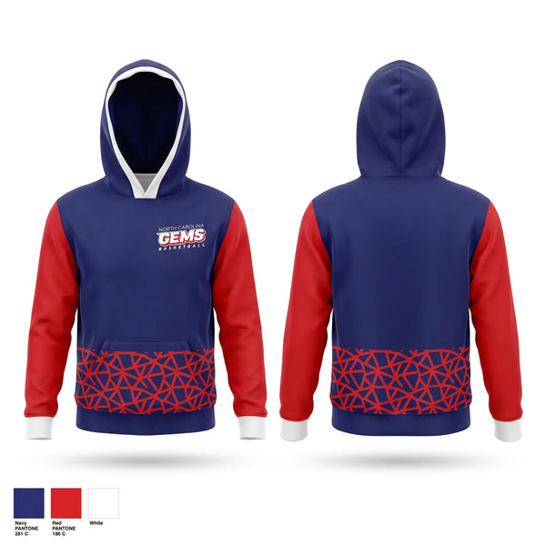 Hoodie, NC LADY GEMS, Women's Basketball, Teamtime, Team time, sublimation, custom sports apparel, team uniforms, spirit wear, spiritwear, sports uniforms, custom shirts, team store, custom team store, fundraiser sports, apparel fundraiser