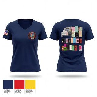 Womens Short Sleeve Vneck Shirt, South Amboy Fire Department, Fire Department, Teamtime, Team time, sublimation, custom sports apparel, team uniforms, spirit wear, spiritwear, sports uniforms, custom shirts, team store, custom team store, fundraiser sports, apparel fundraiser