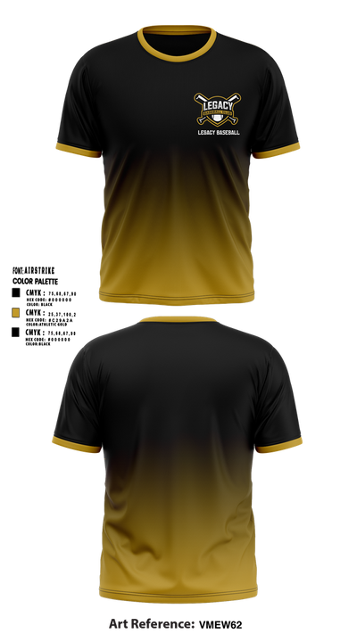 Legacy Baseball Club 24349647 Short Sleeve Performance Shirt - 15