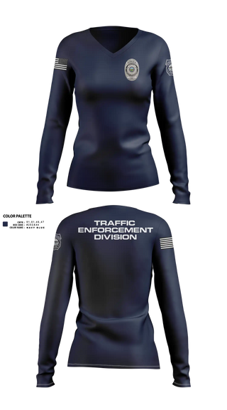 Womens Long Sleeve Vneck Shirt, Struthers Police, Police, Teamtime, Team time, sublimation, custom sports apparel, team uniforms, spirit wear, spiritwear, sports uniforms, custom shirts, team store, custom team store, fundraiser sports, apparel fundraiser