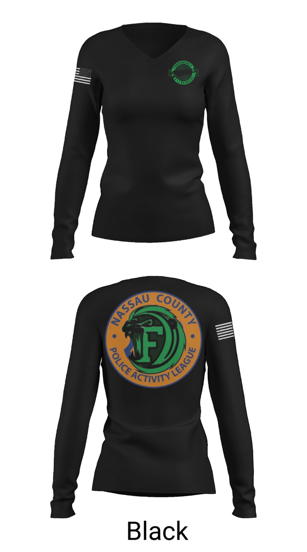 Womens Long Sleeve Vneck Shirt, Farmingdale Lacrosse, Men's Lacrosse, Teamtime, Team time, sublimation, custom sports apparel, team uniforms, spirit wear, spiritwear, sports uniforms, custom shirts, team store, custom team store, fundraiser sports, apparel fundraiser