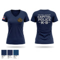 United States Capitol Police K9 Women's Short Sleeve V-neck Shirt - 1