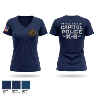 Womens Short Sleeve Vneck Shirt, United States Capitol Police K9, Police, Teamtime, Team time, sublimation, custom sports apparel, team uniforms, spirit wear, spiritwear, sports uniforms, custom shirts, team store, custom team store, fundraiser sports, apparel fundraiser