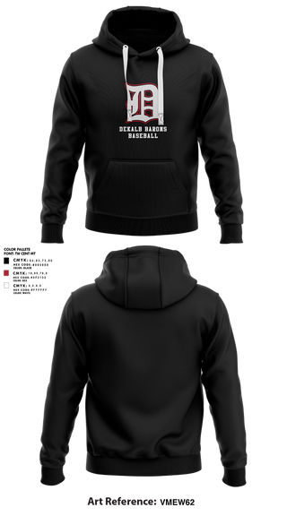 Hoodie, DeKalb Barons Baseball, Baseball, Teamtime, Team time, sublimation, custom sports apparel, team uniforms, spirit wear, spiritwear, sports uniforms, custom shirts, team store, custom team store, fundraiser sports, apparel fundraiser