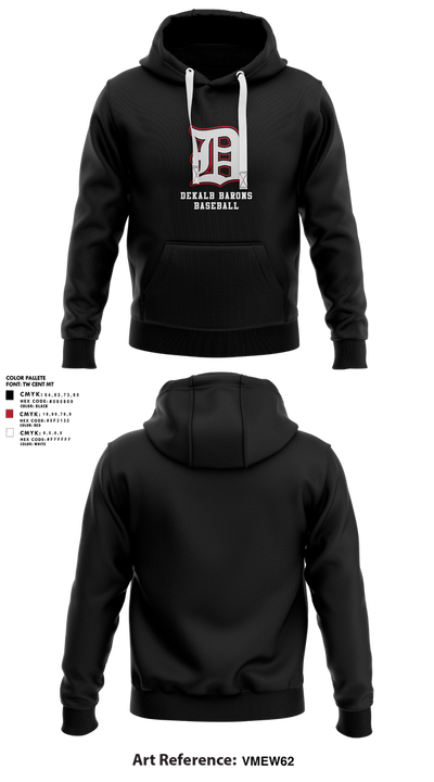 DeKalb Barons Baseball 24379984 Hoodie - 2