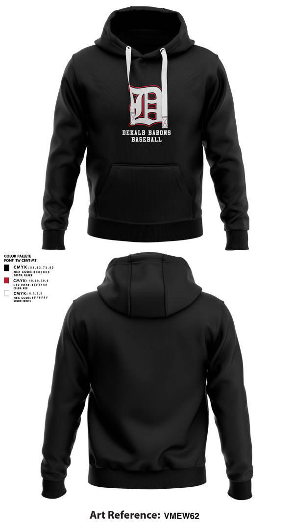 Hoodie, DeKalb Barons Baseball, Baseball, Teamtime, Team time, sublimation, custom sports apparel, team uniforms, spirit wear, spiritwear, sports uniforms, custom shirts, team store, custom team store, fundraiser sports, apparel fundraiser