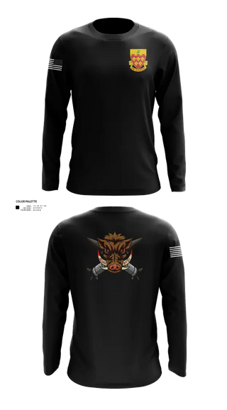 Long Sleeve Performance Shirt, 1-77 FA Bravo Btry, Army, Teamtime, Team time, sublimation, custom sports apparel, team uniforms, spirit wear, spiritwear, sports uniforms, custom shirts, team store, custom team store, fundraiser sports, apparel fundraiser