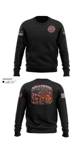 Crew Neck Sweatshirt, Millerton Fire Company, Fire Department, Teamtime, Team time, sublimation, custom sports apparel, team uniforms, spirit wear, spiritwear, sports uniforms, custom shirts, team store, custom team store, fundraiser sports, apparel fundraiser