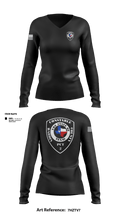 Motorcycle unit 20809616 Women's Long Sleeve V-neck Shirt - 15