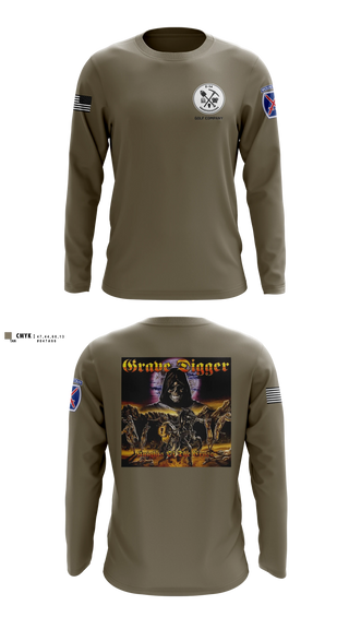 Long Sleeve Performance Shirt, Grave digger, Army, Teamtime, Team time, sublimation, custom sports apparel, team uniforms, spirit wear, spiritwear, sports uniforms, custom shirts, team store, custom team store, fundraiser sports, apparel fundraiser