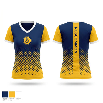 Roscommon Bucks Cross Country Women's Short Sleeve V-neck Shirt - 1