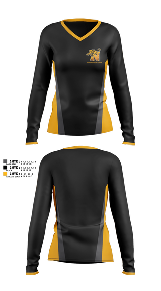 Womens Long Sleeve Vneck Shirt, Northwestern Lehigh, , Teamtime, Team time, sublimation, custom sports apparel, team uniforms, spirit wear, spiritwear, sports uniforms, custom shirts, team store, custom team store, fundraiser sports, apparel fundraiser