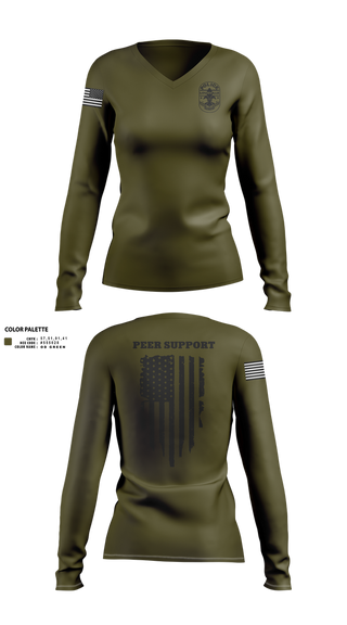 Womens Long Sleeve Vneck Shirt, LMPD HSO TACMED, Police, Teamtime, Team time, sublimation, custom sports apparel, team uniforms, spirit wear, spiritwear, sports uniforms, custom shirts, team store, custom team store, fundraiser sports, apparel fundraiser