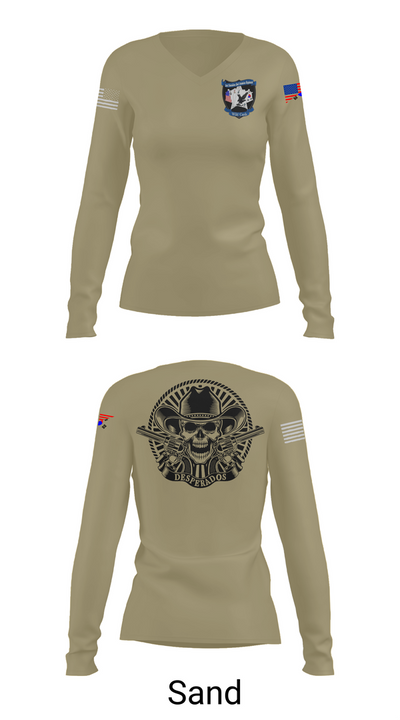 Desperados 24416506 Women's Long Sleeve V-neck Shirt - 97