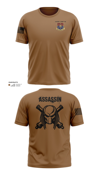 Old School Cotton Feel Shirt, A Btry 1-206th FA, National Guard, Teamtime, Team time, sublimation, custom sports apparel, team uniforms, spirit wear, spiritwear, sports uniforms, custom shirts, team store, custom team store, fundraiser sports, apparel fundraiser
