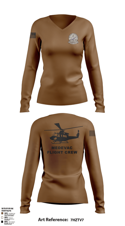MCAGCC MAGTFTC 54813368 Women's Long Sleeve V-neck Shirt - 5