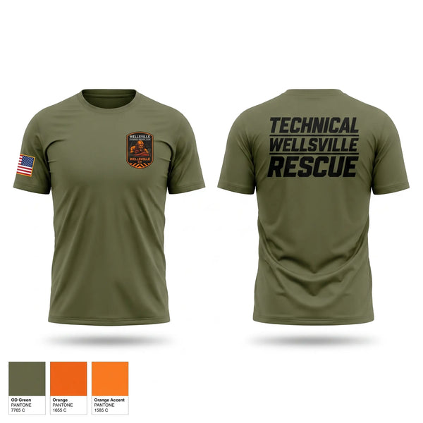 Short Sleeve Performance Shirt, Wellsville Technical Rescue Team, EMS/EMT, Teamtime, Team time, sublimation, custom sports apparel, team uniforms, spirit wear, spiritwear, sports uniforms, custom shirts, team store, custom team store, fundraiser sports, apparel fundraiser