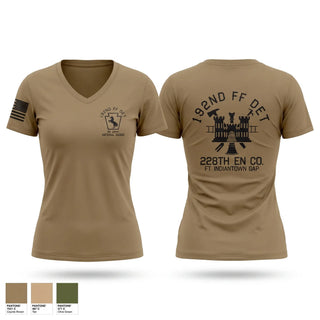 Womens Short Sleeve Vneck Shirt, 192nd Firefighter Detachment, National Guard, Teamtime, Team time, sublimation, custom sports apparel, team uniforms, spirit wear, spiritwear, sports uniforms, custom shirts, team store, custom team store, fundraiser sports, apparel fundraiser