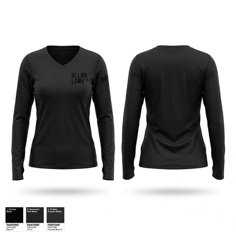 Womens Long Sleeve Vneck Shirt, 31 LRS LGRV, Air Force, Teamtime, Team time, sublimation, custom sports apparel, team uniforms, spirit wear, spiritwear, sports uniforms, custom shirts, team store, custom team store, fundraiser sports, apparel fundraiser