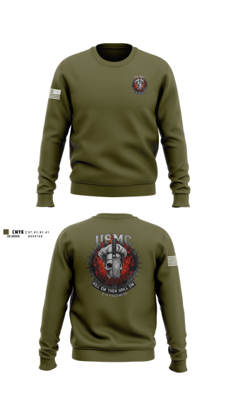 Crew Neck Sweatshirt, 1/1, Marines, Teamtime, Team time, sublimation, custom sports apparel, team uniforms, spirit wear, spiritwear, sports uniforms, custom shirts, team store, custom team store, fundraiser sports, apparel fundraiser