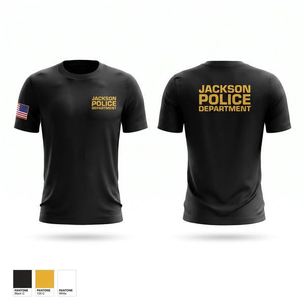 Short Sleeve Performance Shirt, Jackson Police Department, Police, Teamtime, Team time, sublimation, custom sports apparel, team uniforms, spirit wear, spiritwear, sports uniforms, custom shirts, team store, custom team store, fundraiser sports, apparel fundraiser