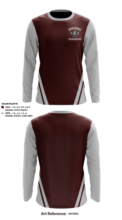 Iron Spikes Track & Field Club 34200825 Long Sleeve Performance Shirt 21