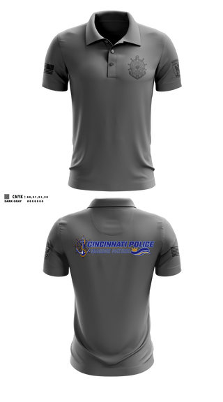 Short Sleeve Performance Polo, Cincinnati PD Marine Patrol, Police, Teamtime, Team time, sublimation, custom sports apparel, team uniforms, spirit wear, spiritwear, sports uniforms, custom shirts, team store, custom team store, fundraiser sports, apparel fundraiser