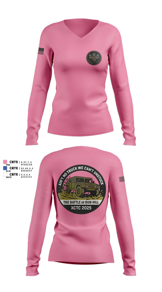 Womens Long Sleeve Vneck Shirt, A 1/111 Field Artillery, , Teamtime, Team time, sublimation, custom sports apparel, team uniforms, spirit wear, spiritwear, sports uniforms, custom shirts, team store, custom team store, fundraiser sports, apparel fundraiser