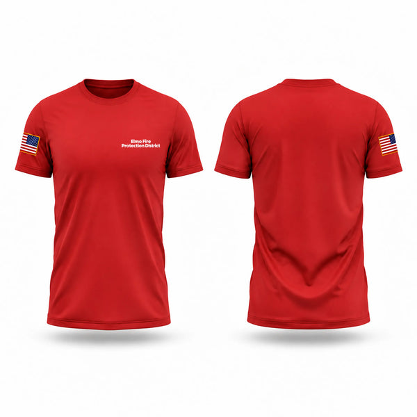 Short Sleeve Performance Shirt, Elmo Fire Protection District, Fire Department, Teamtime, Team time, sublimation, custom sports apparel, team uniforms, spirit wear, spiritwear, sports uniforms, custom shirts, team store, custom team store, fundraiser sports, apparel fundraiser