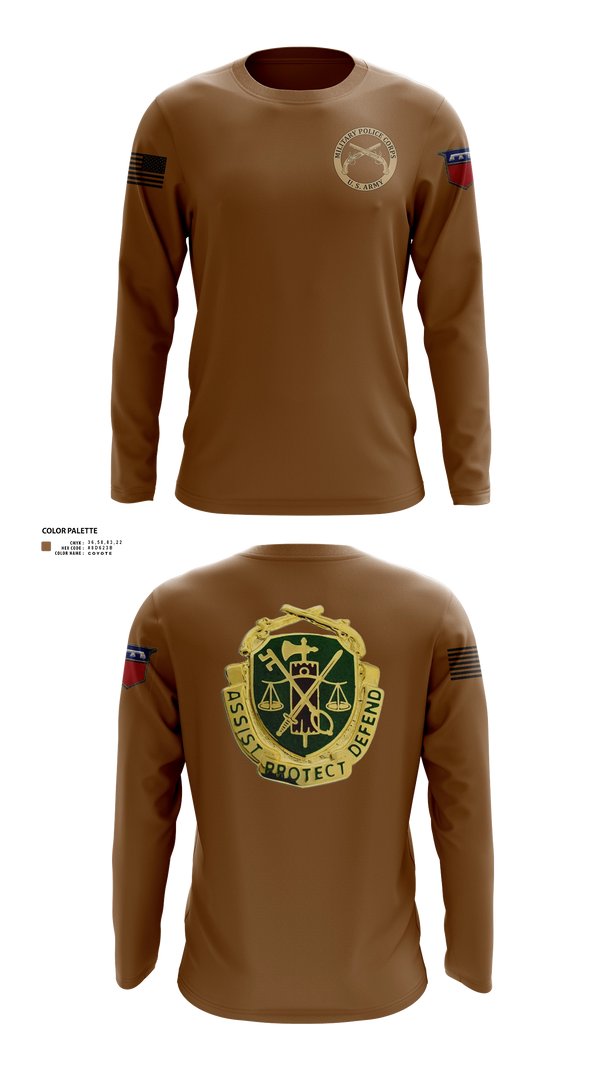 Long Sleeve Performance Shirt, 344th MP Co., Army, Teamtime, Team time, sublimation, custom sports apparel, team uniforms, spirit wear, spiritwear, sports uniforms, custom shirts, team store, custom team store, fundraiser sports, apparel fundraiser