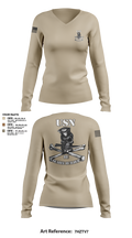 NMCB-25 17597723 Women's Long Sleeve V-neck Shirt - 1