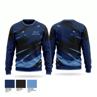 Crew Neck Sweatshirt, Blue Devils, Baseball, Teamtime, Team time, sublimation, custom sports apparel, team uniforms, spirit wear, spiritwear, sports uniforms, custom shirts, team store, custom team store, fundraiser sports, apparel fundraiser
