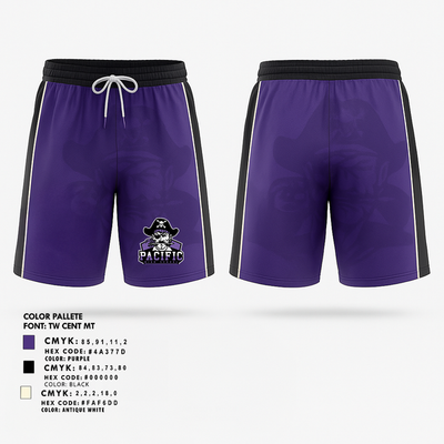 Pacific Pirates 8368149 Athletic Shorts With Pockets - 1