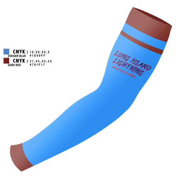 Arm Sleeve, LI LIGHTNING, , Teamtime, Team time, sublimation, custom sports apparel, team uniforms, spirit wear, spiritwear, sports uniforms, custom shirts, team store, custom team store, fundraiser sports, apparel fundraiser