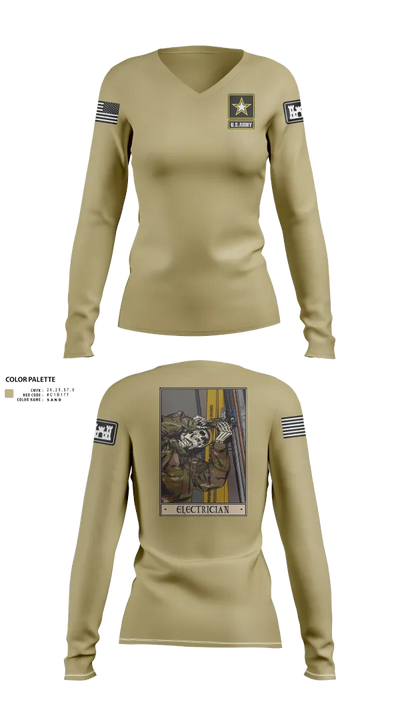 378th ECC 79902608 Women's Long Sleeve V-neck Shirt - 22