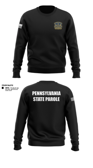 Crew Neck Sweatshirt, Pennsylvania State Parole, Police, Teamtime, Team time, sublimation, custom sports apparel, team uniforms, spirit wear, spiritwear, sports uniforms, custom shirts, team store, custom team store, fundraiser sports, apparel fundraiser