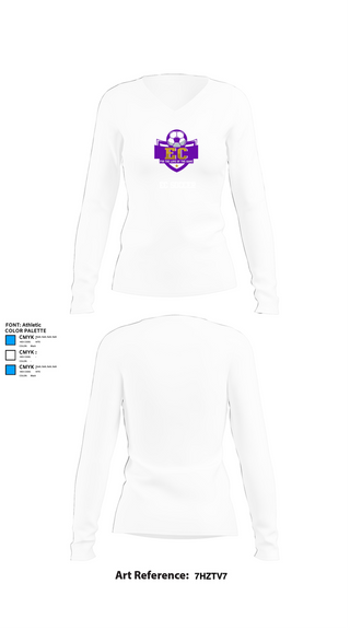 Womens Long Sleeve Vneck Shirt, EC Soccer, Women's Soccer, Teamtime, Team time, sublimation, custom sports apparel, team uniforms, spirit wear, spiritwear, sports uniforms, custom shirts, team store, custom team store, fundraiser sports, apparel fundraiser