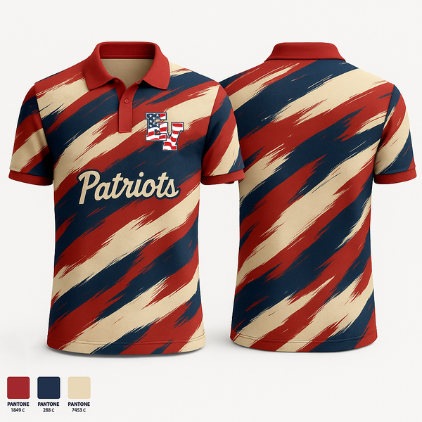 Long Sleeve Performance Polo, Patriots, , Teamtime, Team time, sublimation, custom sports apparel, team uniforms, spirit wear, spiritwear, sports uniforms, custom shirts, team store, custom team store, fundraiser sports, apparel fundraiser
