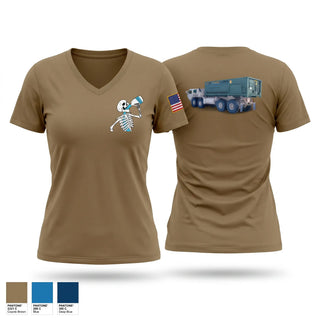 Womens Short Sleeve Vneck Shirt, Water dawgs 4-1, Army, Teamtime, Team time, sublimation, custom sports apparel, team uniforms, spirit wear, spiritwear, sports uniforms, custom shirts, team store, custom team store, fundraiser sports, apparel fundraiser
