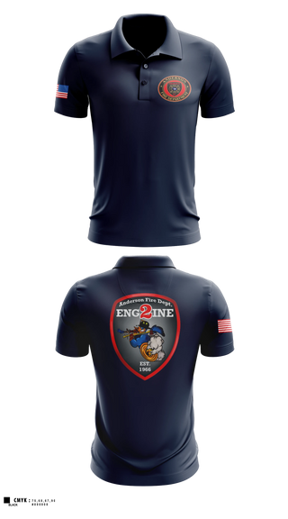 Short Sleeve Performance Polo, Anderson City Fire, Fire Department, Teamtime, Team time, sublimation, custom sports apparel, team uniforms, spirit wear, spiritwear, sports uniforms, custom shirts, team store, custom team store, fundraiser sports, apparel fundraiser