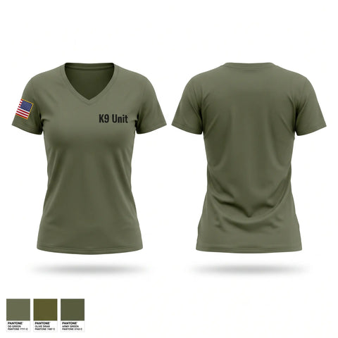Womens Short Sleeve Vneck Shirt, K-9 Unit, Police, Teamtime, Team time, sublimation, custom sports apparel, team uniforms, spirit wear, spiritwear, sports uniforms, custom shirts, team store, custom team store, fundraiser sports, apparel fundraiser