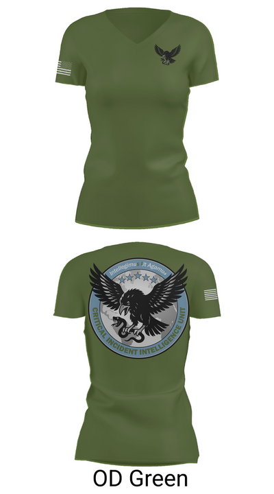 Critical Incident Intelligence Unit 55950160 Women's Short Sleeve V-neck Shirt - 46