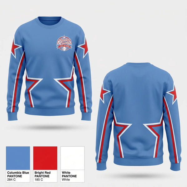 Crew Neck Sweatshirt, Bladen County All Stars, Softball, Teamtime, Team time, sublimation, custom sports apparel, team uniforms, spirit wear, spiritwear, sports uniforms, custom shirts, team store, custom team store, fundraiser sports, apparel fundraiser